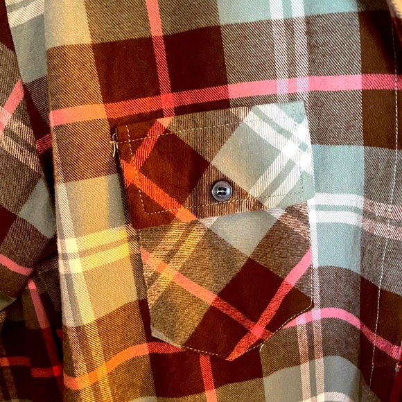 Matchstick Women Long Sleeve Flannel Plaid Checked Shirt. SZ XXL - Picture 4 of 9